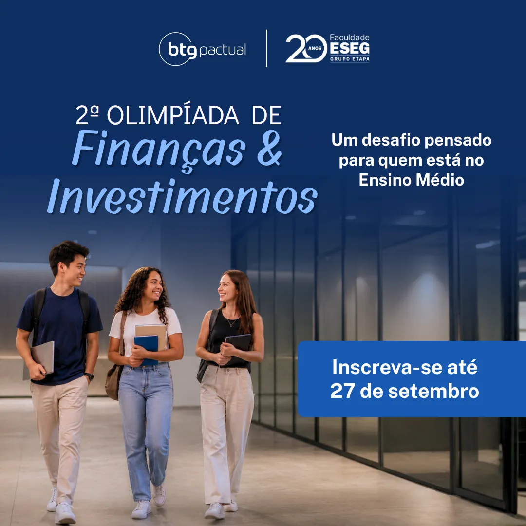 Banner Mobile – BTG Olimpiada de Finanãs e Investimentos (1080 x 1080 px)