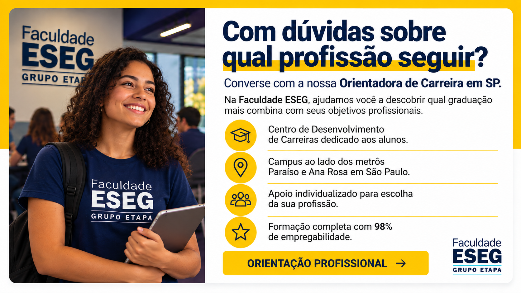 Está com dúvidas sobre qual profissão seguir?
